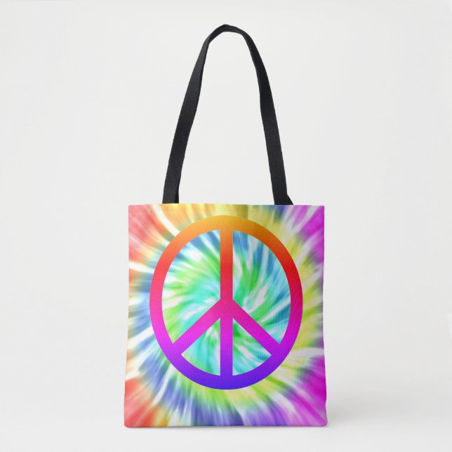 Krawatten-Friedenszeichen-Entwurfs-Taschen-Tasche Tasche (Vorderseite)