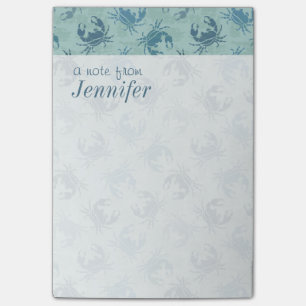 Krawatten-Muster der Krabben addieren Ihren Post-it Klebezettel