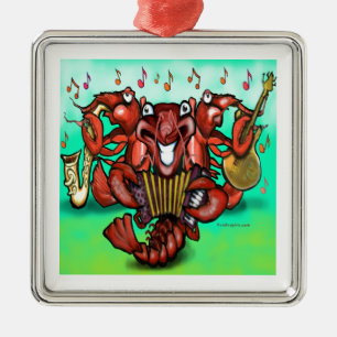 Krawfischband Silbernes Ornament
