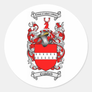 KRAWFORD-FAMILIENWAPPEN - KRAUBFORDSCHUHE VON WAFF RUNDER AUFKLEBER