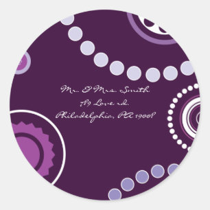KRAZY POLKA DOT Astract Wedding Reply Sticker Sieg