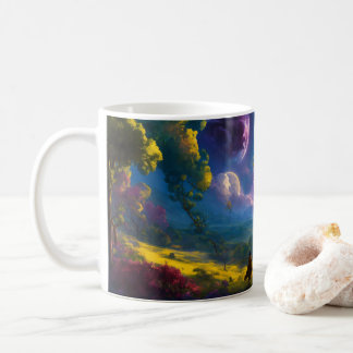 Kreation der Welt - Verzauberung der Kinderkunst Kaffeetasse