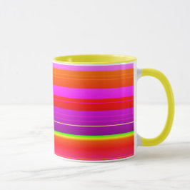 Kreativ hell rot lila künstlerisch gestreift tasse