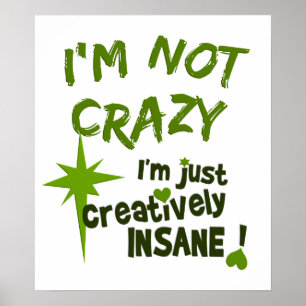 Kreativ verrücktes Poster