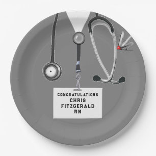 Kreative Abschlussfeier für Krankenpfleger Pappteller