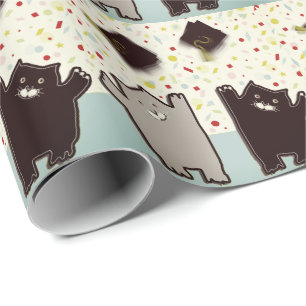 Kreative Abschlusskatzen Geschenkpapier