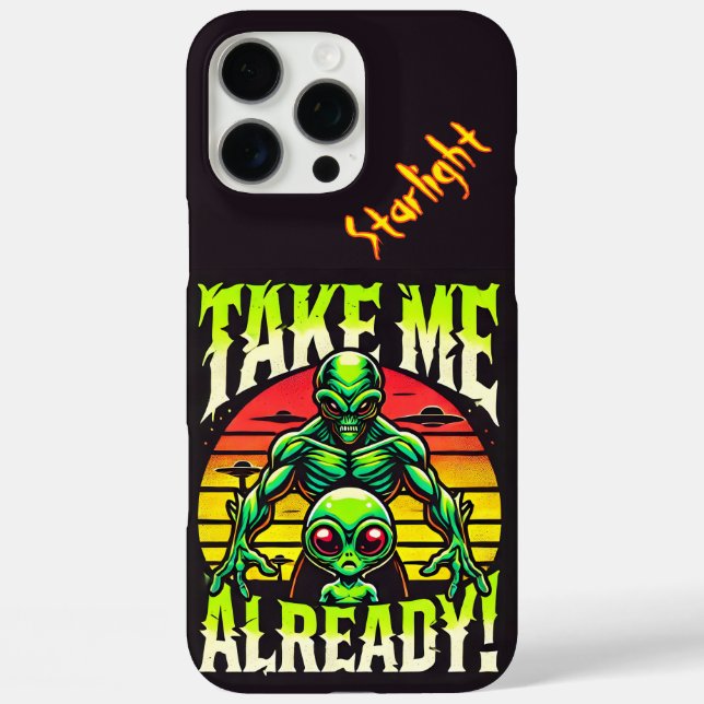Kreative Alien Kunst zum Ausdruck des Interesses iPhone 16 Pro Max Hülle (Rückseite)