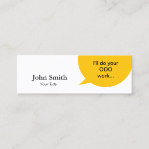 Kreative Blasen-berufliches Mini Mini Visitenkarte