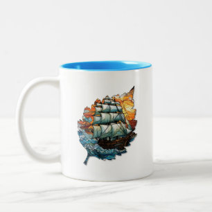 Kreative Blatt-Tasse für Kaffee oder Tee Zweifarbige Tasse