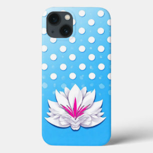 Kreative Blumenkomposition mit Punkten im Hintergr Case-Mate iPhone Hülle