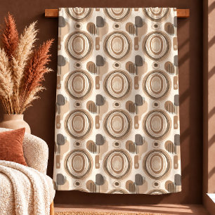 Kreative Boho-Regenbogen Elfenbein-Beige-Braun-Dec Fleecedecke