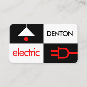 Kreative Dunkelheit Licht Elektrische Quadrate Visitenkarte