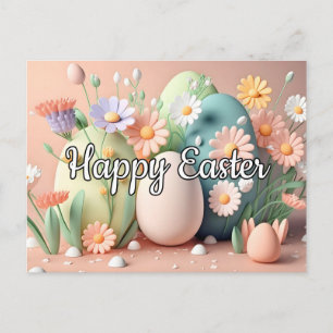 Kreative Frühlings- Frohe Ostern Collage Postkarte
