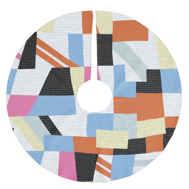 Kreative Geometrie: Längenmuster Polyester Weihnachtsbaumdecke (Vorderseite)