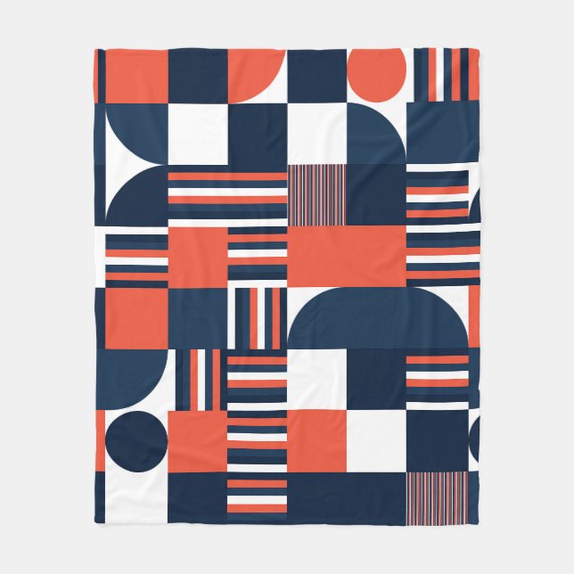 Kreative Geometrie: Modernes Nahtloses Design Fleecedecke (Vorderseite)