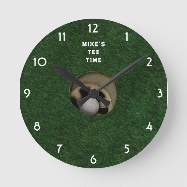 Kreative Golf-Runde-Uhr Runde Wanduhr (Vorderseite)