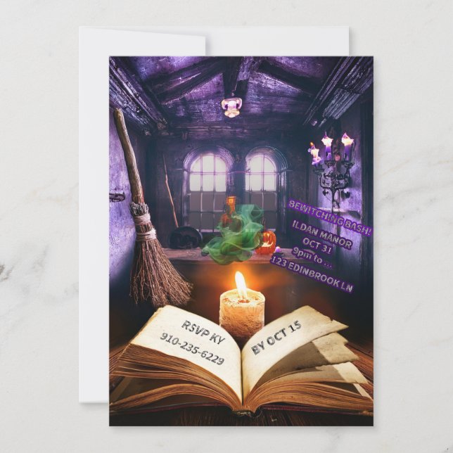 Kreative Halloween-Vorlagen Einladung (Vorderseite)