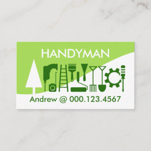 Kreative Handwerker-Werkzeuge Baum Hanglage Visitenkarte