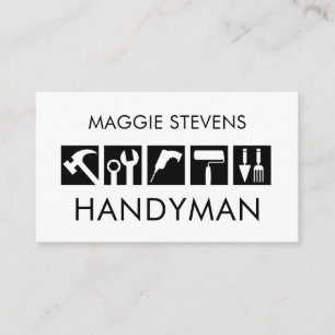 Kreative Handwerker-Werkzeuge-Symbol Visitenkarte