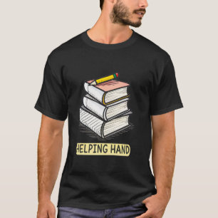 Kreative helfende Hand Bücher und Bleistift-Design T-Shirt