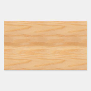 Kreative Holz-Leer-Vorlage Elegantes Design Rechteckiger Aufkleber