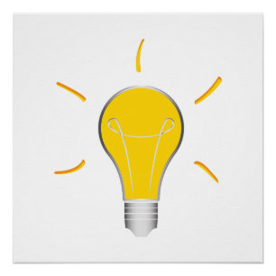 Kreative Idee der Glühlampe Poster
