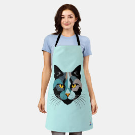 Kreative Katzenkopf Illustration Schürze