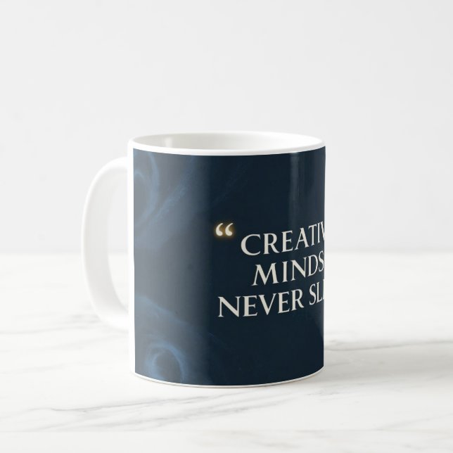 Kreative Köpfe schlafen nie 2 Kaffeetasse (Vorderseite Links)