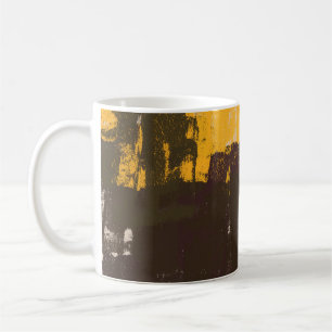 Kreative künstlerische Skizze, bunte Textur. Kaffeetasse