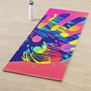 Kreative, lebendige Hand Splash Art Yogamatte
