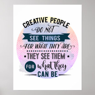 Kreative Leute zitieren Word Art Poster