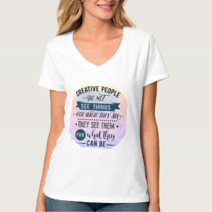 Kreative Leute zitieren Word Art T-Shirt