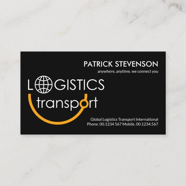 Kreative Logistik Transport Signatur Neue Inbetrie Visitenkarte (Vorderseite)