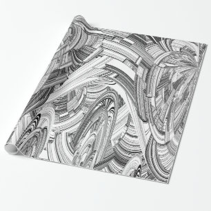 Kreative moderne Kunst Schwarz und Weiß Geschenkpapier