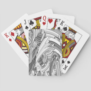 Kreative Moderne Kunst Schwarz und Weiß Spielkarten