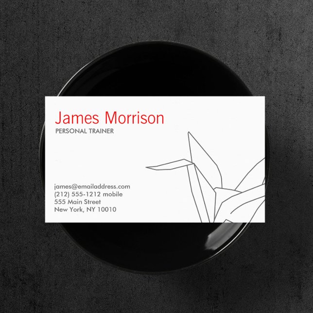 Kreative, moderne Origami-Krane Visitenkarte (Von Creator hochgeladen)