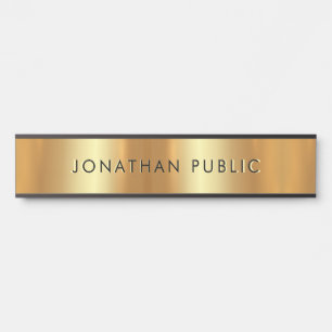 Kreative moderne Schwarz-Gold-Vorlage Türschild