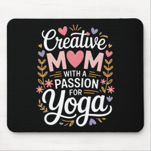 Kreative Mutter mit einer Leidenschaft für Yoga-Li Mousepad