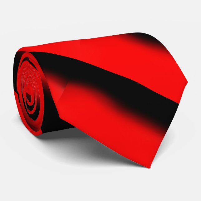 Kreative Original Schwarze Rote Abstrakte Kunst Krawatte (Gerollt)
