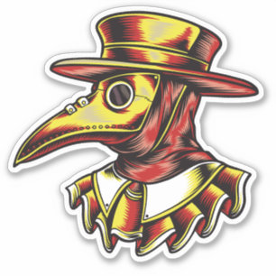 Kreative Pestdoktor-Illustration Aufkleber
