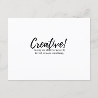 Kreative positive Botschaftsgestaltung Postkarte