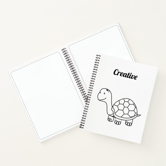Kreative Schildkrötenskizze Notizbuch (Innenseite)