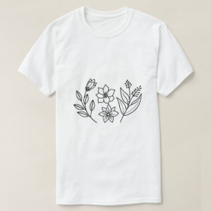 Kreative Schwarz-Weiß-Stil-Kunstwerke T-Shirt