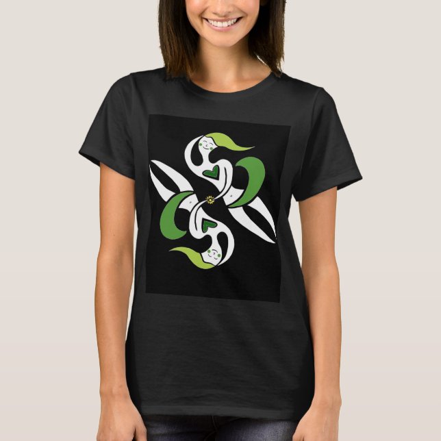 Kreative Spirituosen im grünen T-Shirt (Vorderseite)
