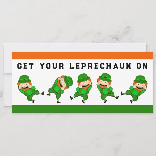 Kreative St. Patrick's Day-Party Einladung (Vorderseite)