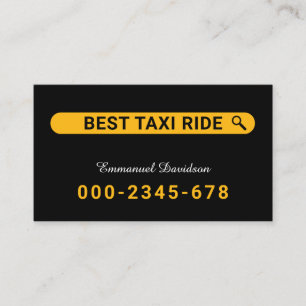 Kreative Suche nach Ihrem Taxi-Service Visitenkarte