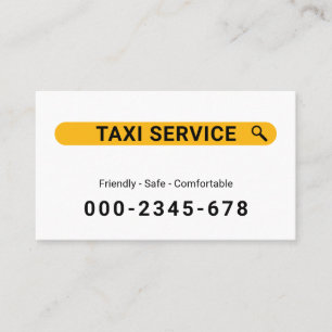Kreative Suche nach Ihrem Taxi-Service Visitenkarte