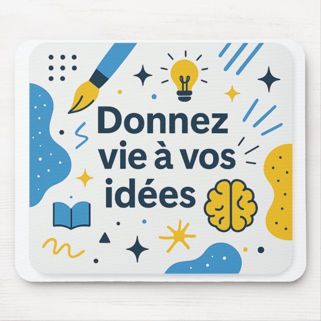 Kreative und inspirierende Mausmatte "Gebt Mousepad (Vorne)