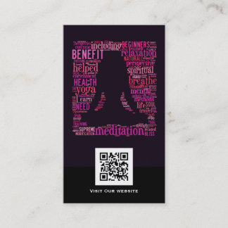 Kreative Visitenkarte Code des Yoga QR
