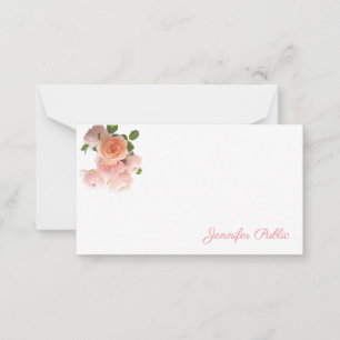 Kreative Wasserfarben-Rosen Florale Pastellfarben Mitteilungskarte